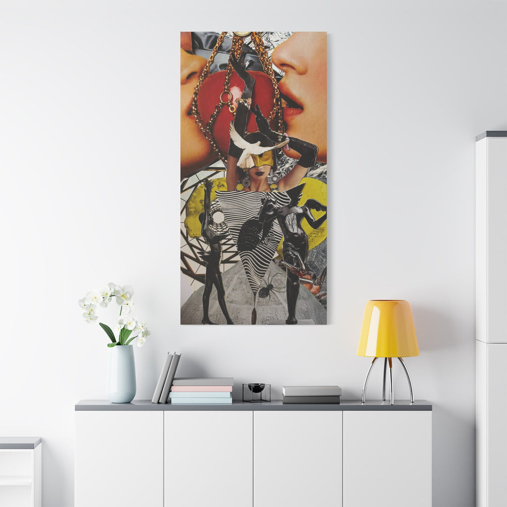 Surreal Fashion Collage Canvas
