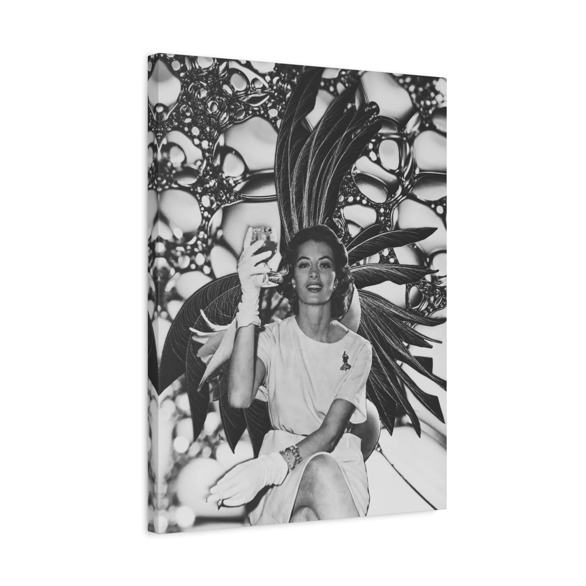 Vintage Glam Portrait Canvas