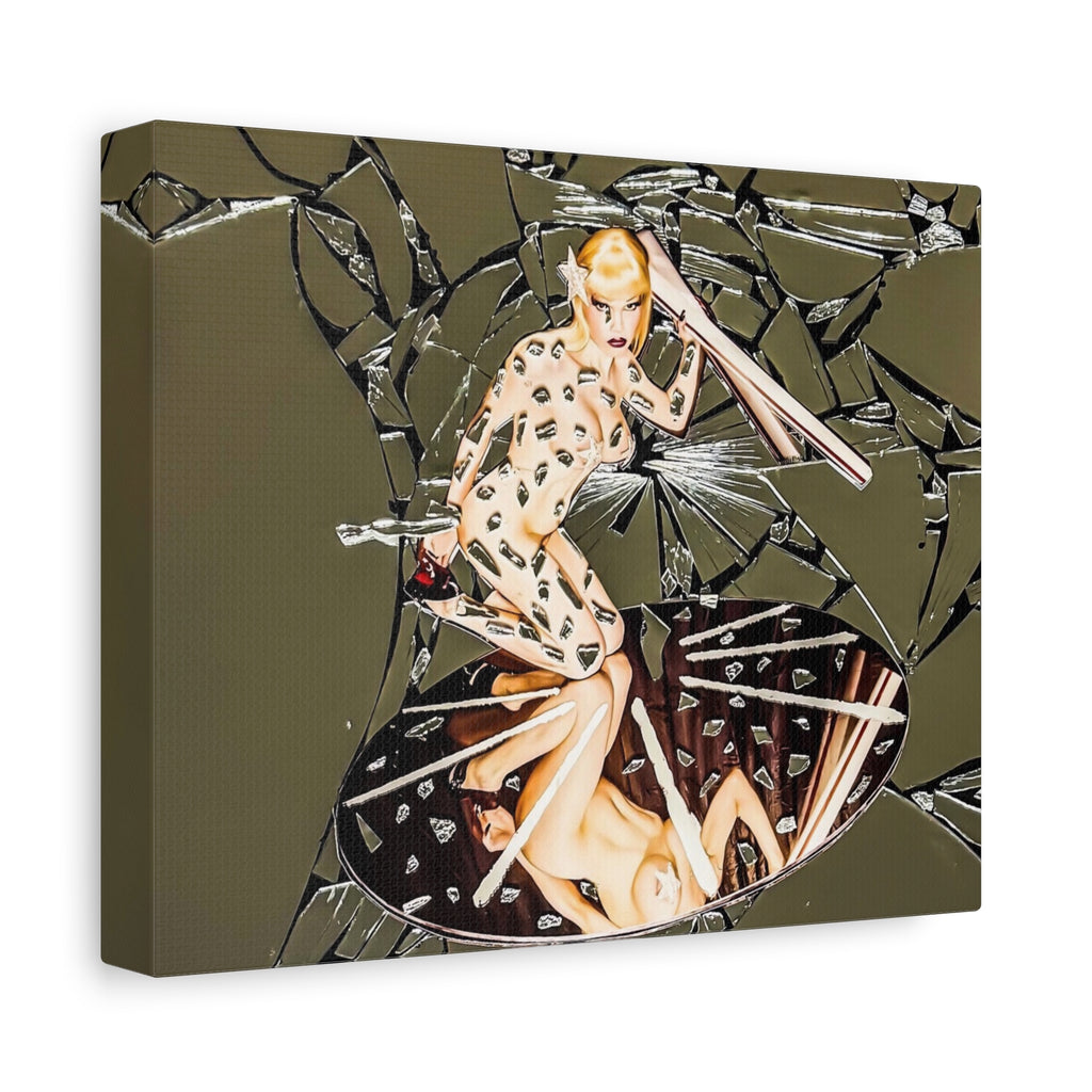 Surreal Pin-Up Reflection Canvas