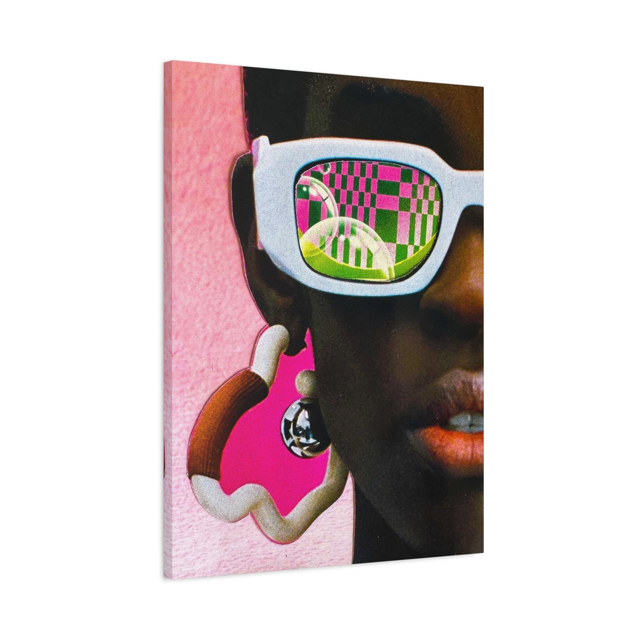 Afrofuturist Portrait Matte Canvas Wall Art (Stretched)
