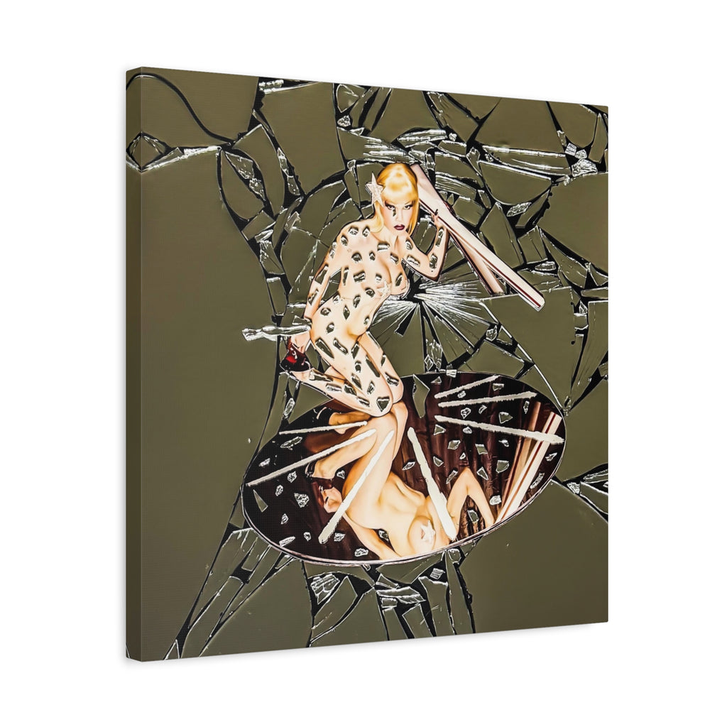 Surreal Pin-Up Reflection Canvas