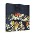 Stained Glass Silhouette Matte Canvas Print