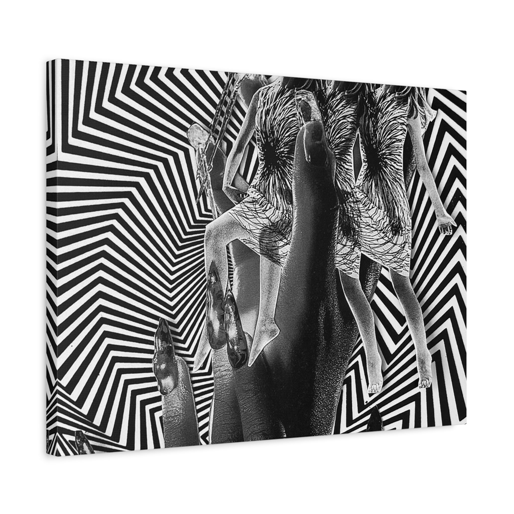 Black & White Surreal Collage Matte Canvas