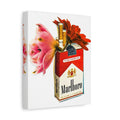 Marlboro Cigarette Pack Floral Canvas Wall Art