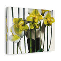 Orchid Canvas Print — Yellow Paphiopedilum Floral Wall Art, Matte Stretched Canvas
