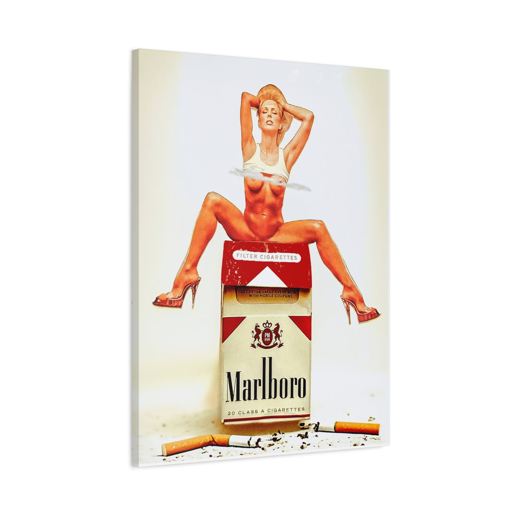 Pinup Marlboro Canvas Print — Retro Pop Art Wall Decor