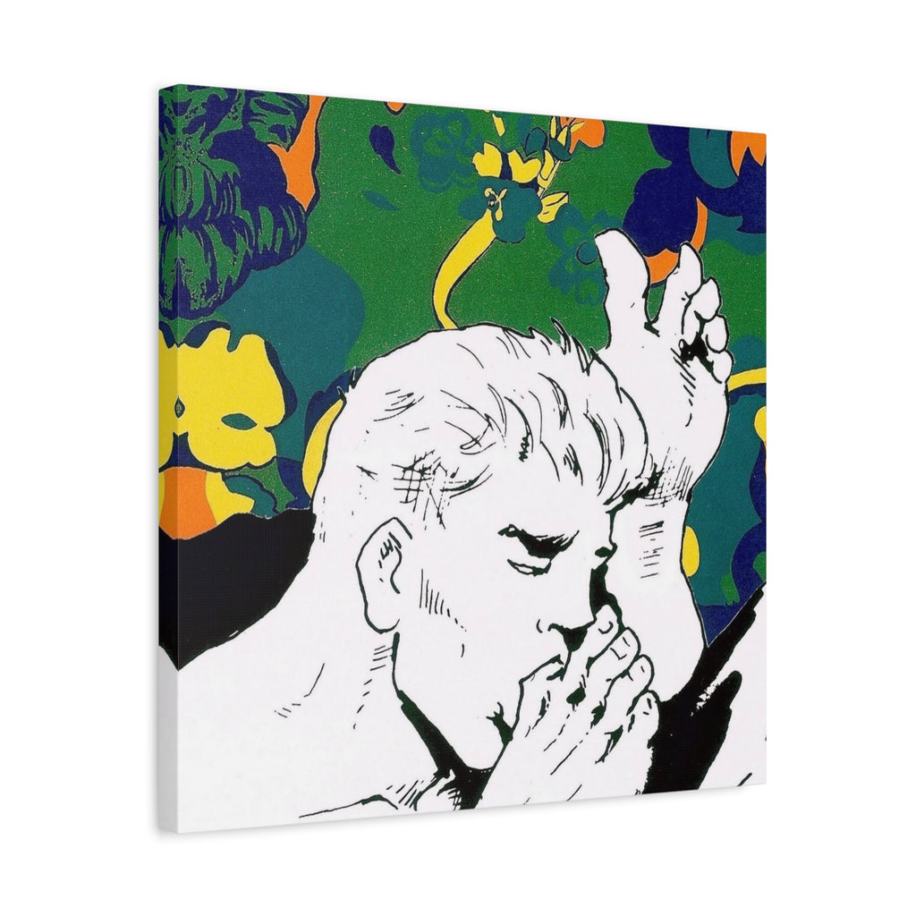 Pop Art Canvas Print — Romantic Comic Illustration on Matte Stretched Canvas