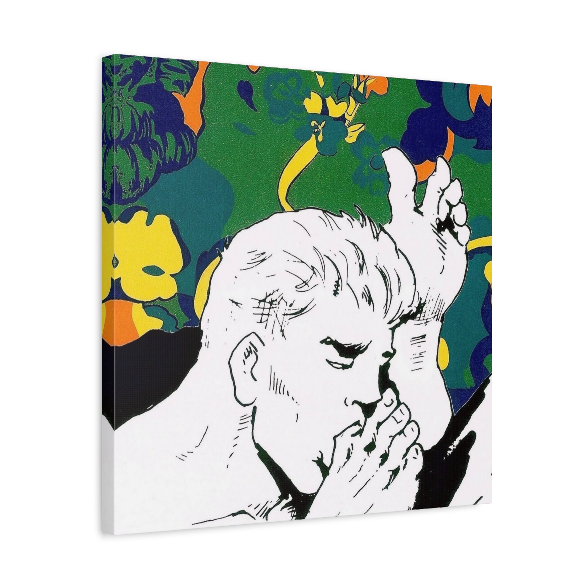 Pop Art Canvas Print — Romantic Comic Illustration on Matte Stretched Canvas