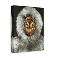 Owl-Faced Fur Parka Matte Canvas Print