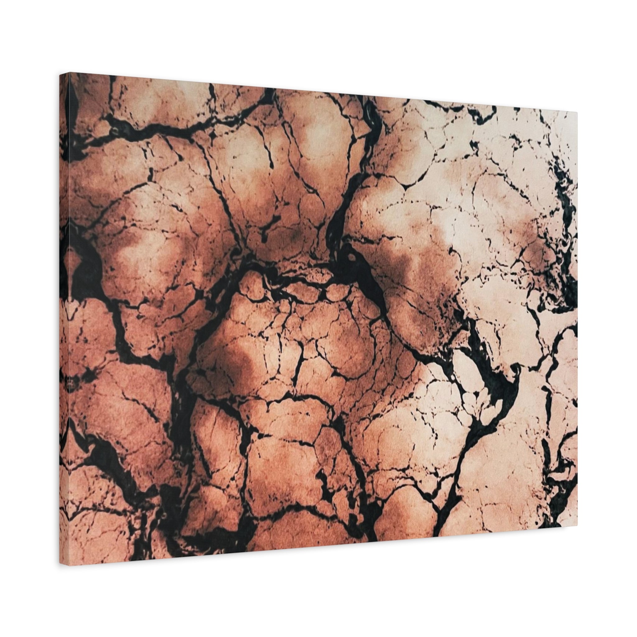 Abstract Copper Marble Canvas