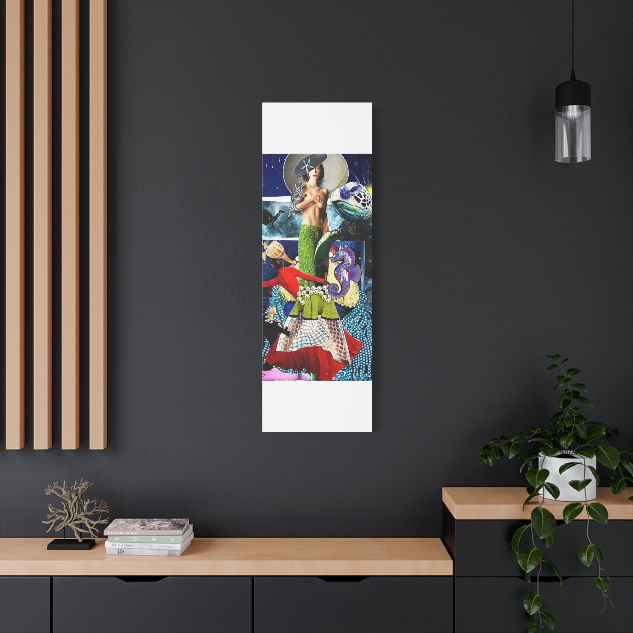 Mermaid Collage Matte Canvas Wall Art — Stretched 1.25"
