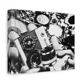 Vintage Camera Collage Matte Canvas Wall Art