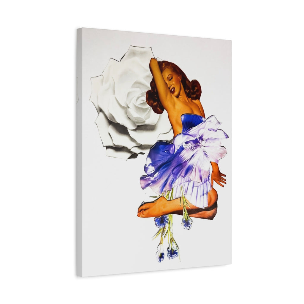 Vintage Pin-Up Ballerina Canvas Art — Matte Stretched 1.25"