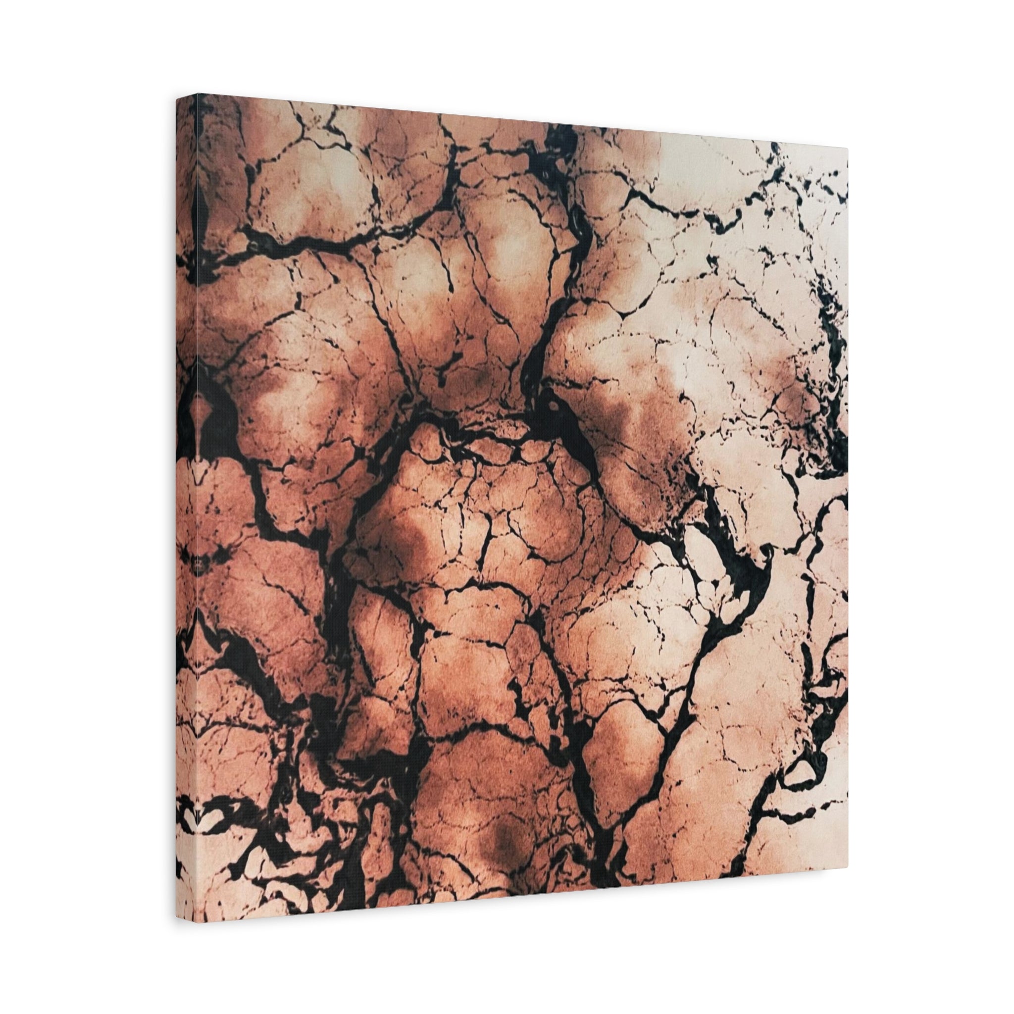 Abstract Copper Marble Canvas