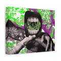 Surreal Floral Mouth Matte Canvas Print