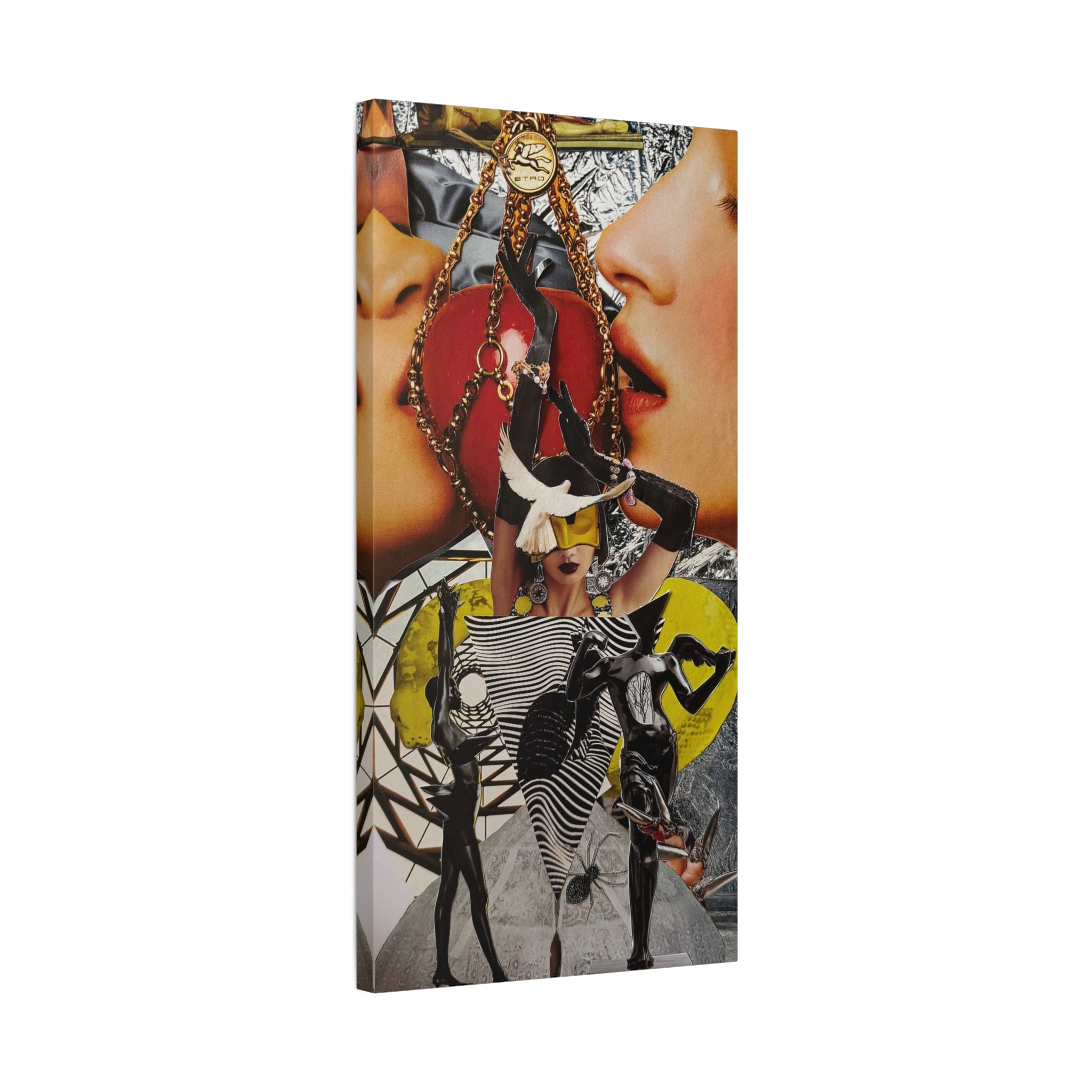 Surreal Fashion Collage Canvas