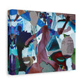 Abstract Collage Matte Canvas Wall Art — Vibrant Surreal Dance Scene