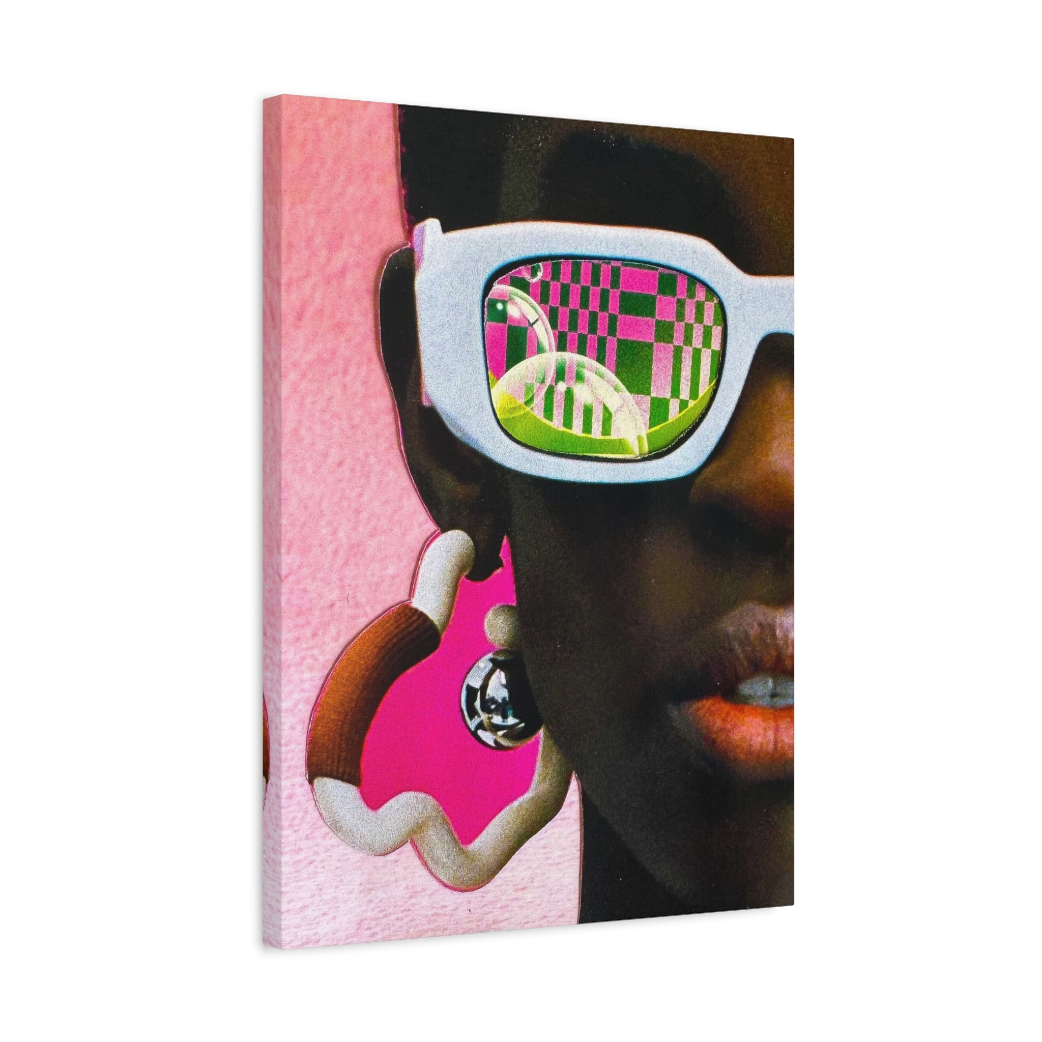 Afrofuturist Portrait Matte Canvas Wall Art (Stretched)