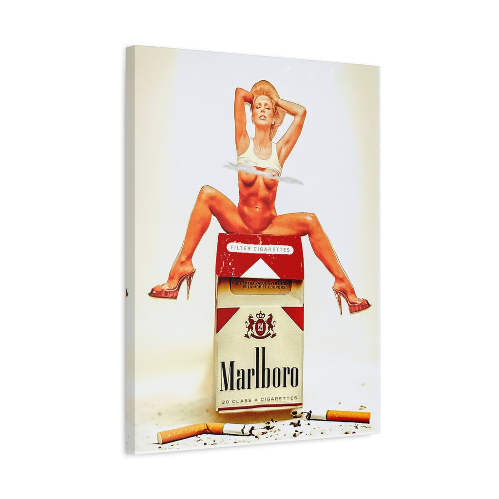 Pinup Marlboro Canvas Print — Retro Pop Art Wall Decor