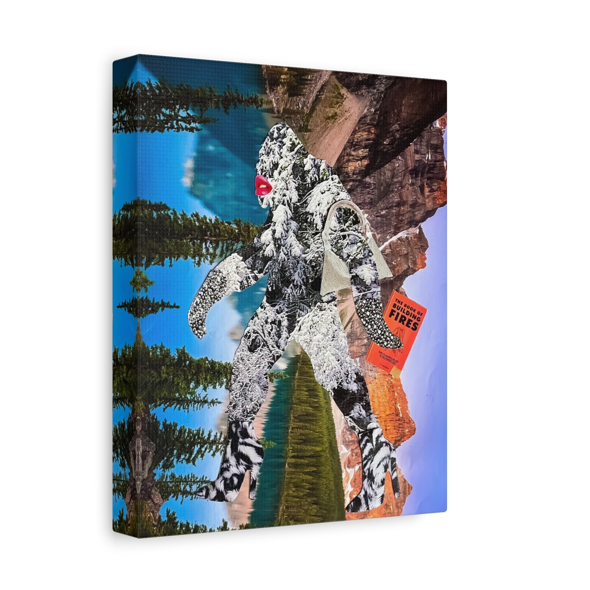 Canvas Wall Art — Bigfoot Nature Collage Matte Stretched Canvas