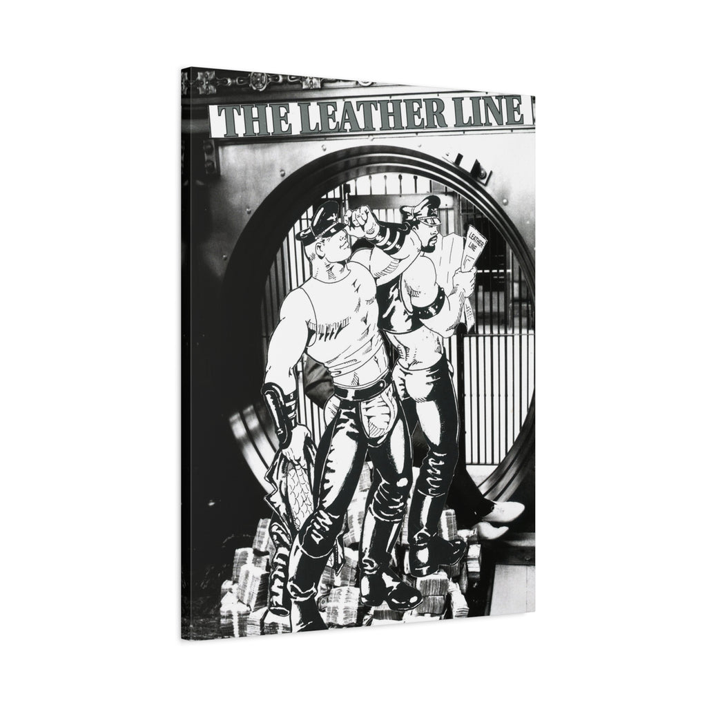 Leather Line Vintage Poster Matte Canvas Print