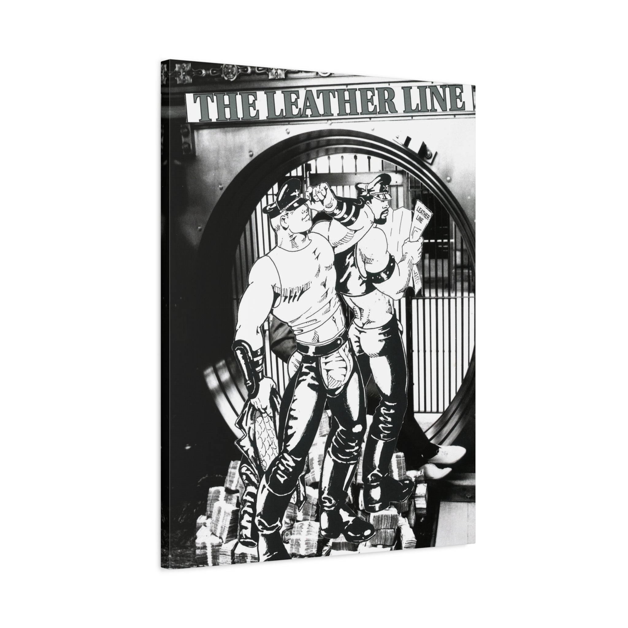 Leather Line Vintage Poster Matte Canvas Print