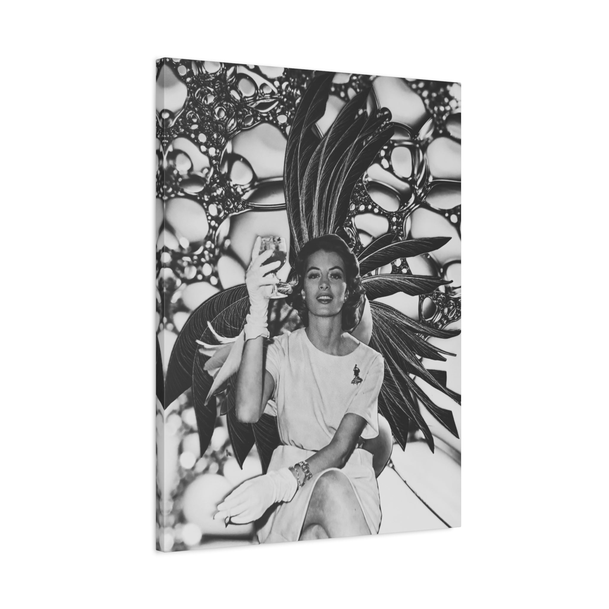 Vintage Glam Portrait Canvas