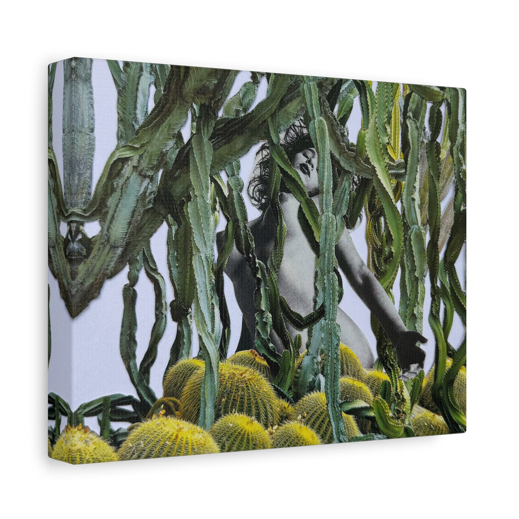 Botanical Nude Art Canvas - Surreal Cactus Wall Art