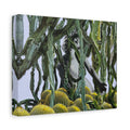 Botanical Nude Art Canvas - Surreal Cactus Wall Art