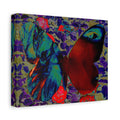 Surreal Butterfly Eye Matte Canvas Wall Art — Vibrant Pop-Art Floral Print