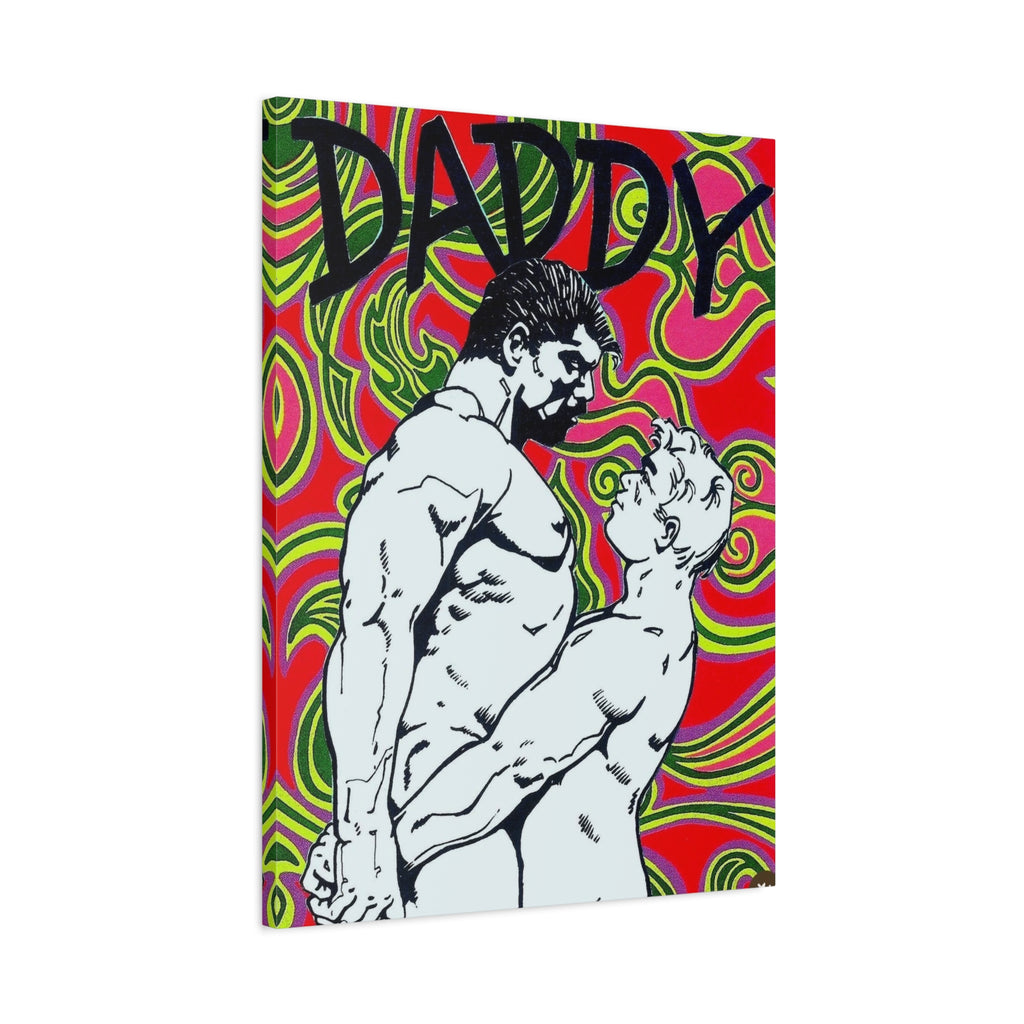 Daddy Graphic Canvas Print — Retro Psychedelic Gay Art