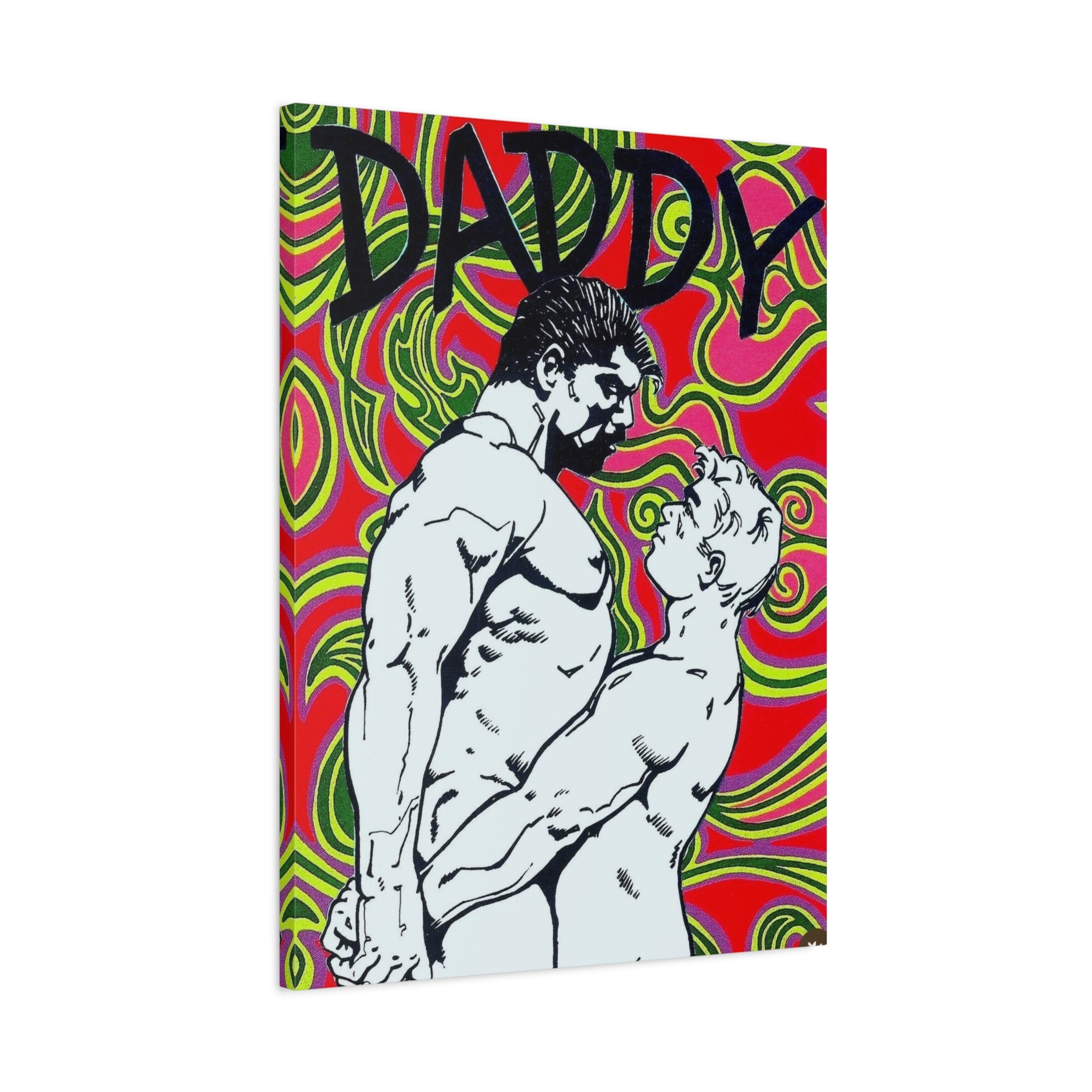 Daddy Graphic Canvas Print — Retro Psychedelic Gay Art