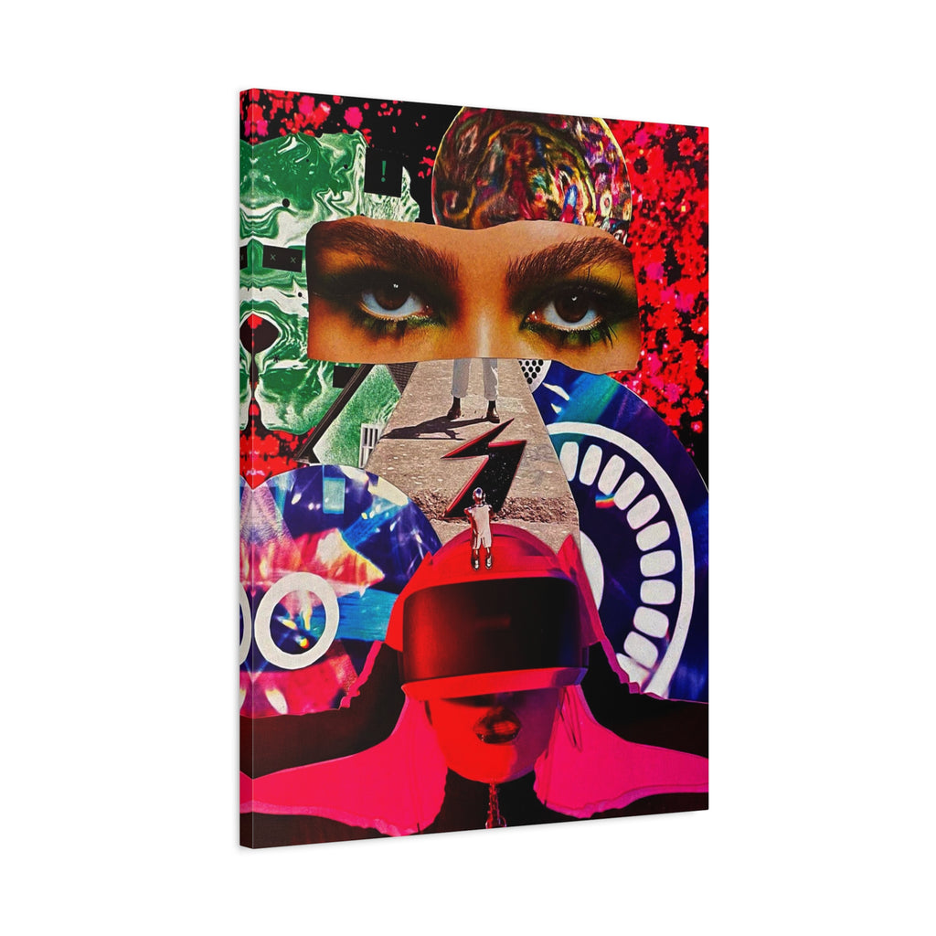 Surreal Pop Collage Matte Canvas