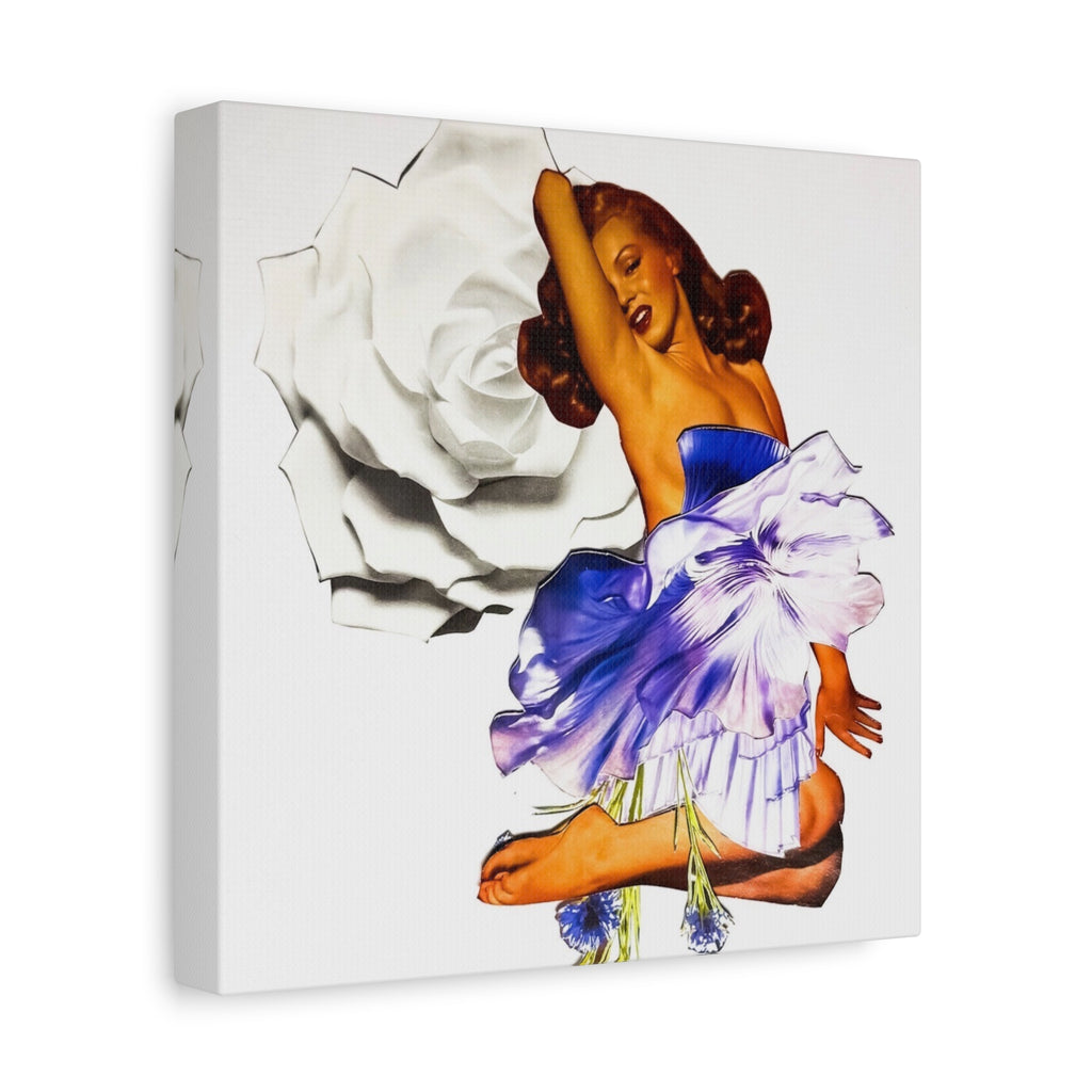 Vintage Pin-Up Ballerina Canvas Art — Matte Stretched 1.25"
